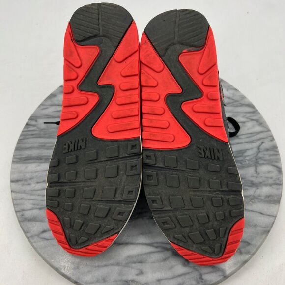 Nike Womens 8 Air Max 90 Essential 2013 Shoes Black Infrared Sneaker 537384-006 - Picture 9 of 14